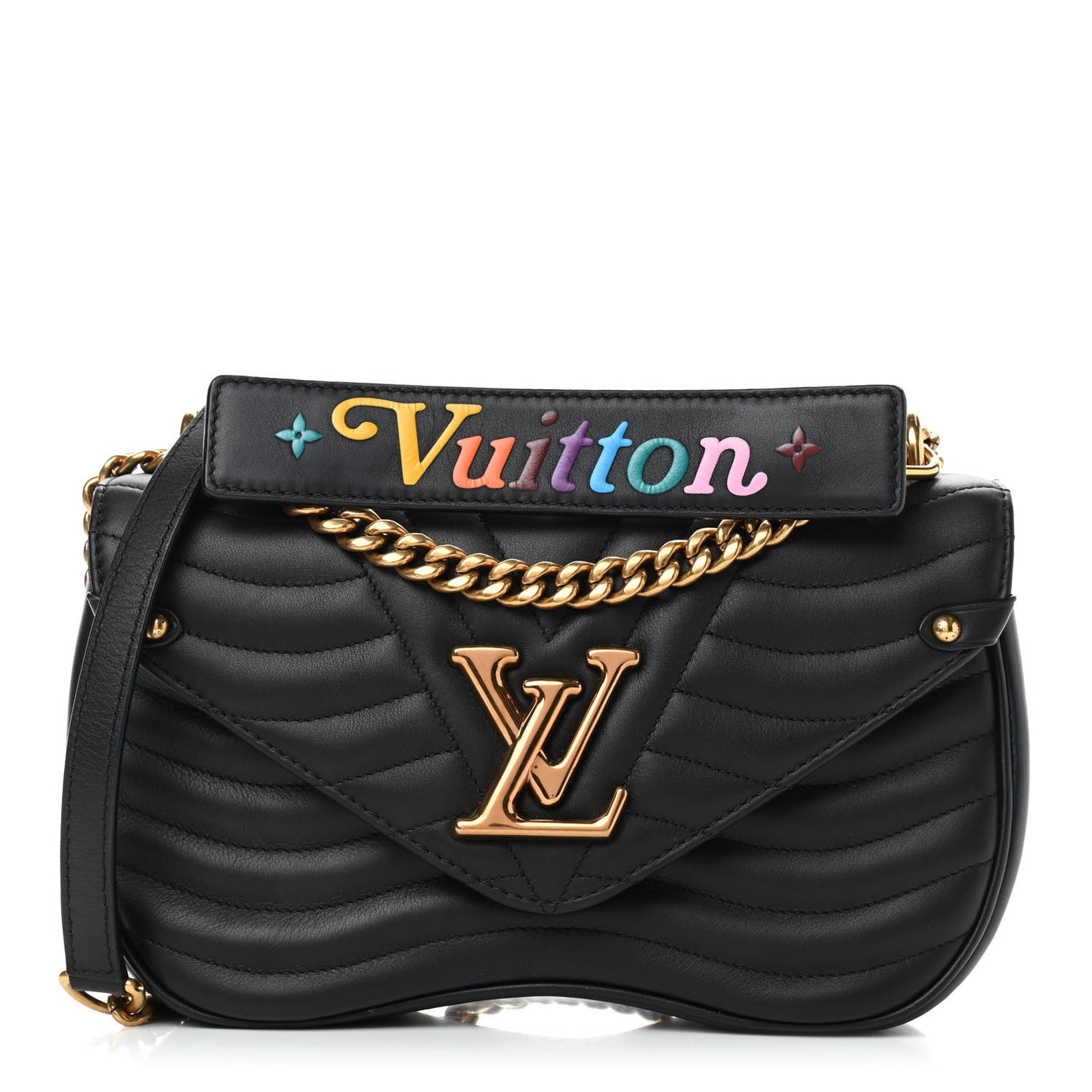 Calfskin New Wave Chain MM Black