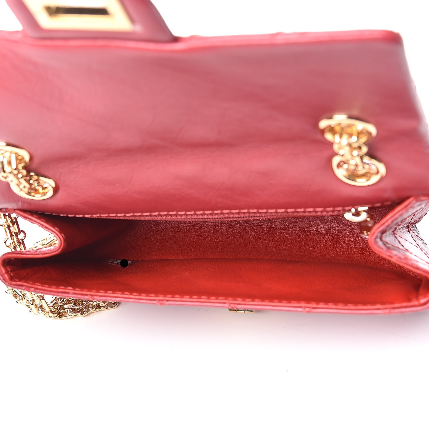 Chanel Aged Calfskin Quilted 2.55 Reissue Mini Flap Red 8 of 12
