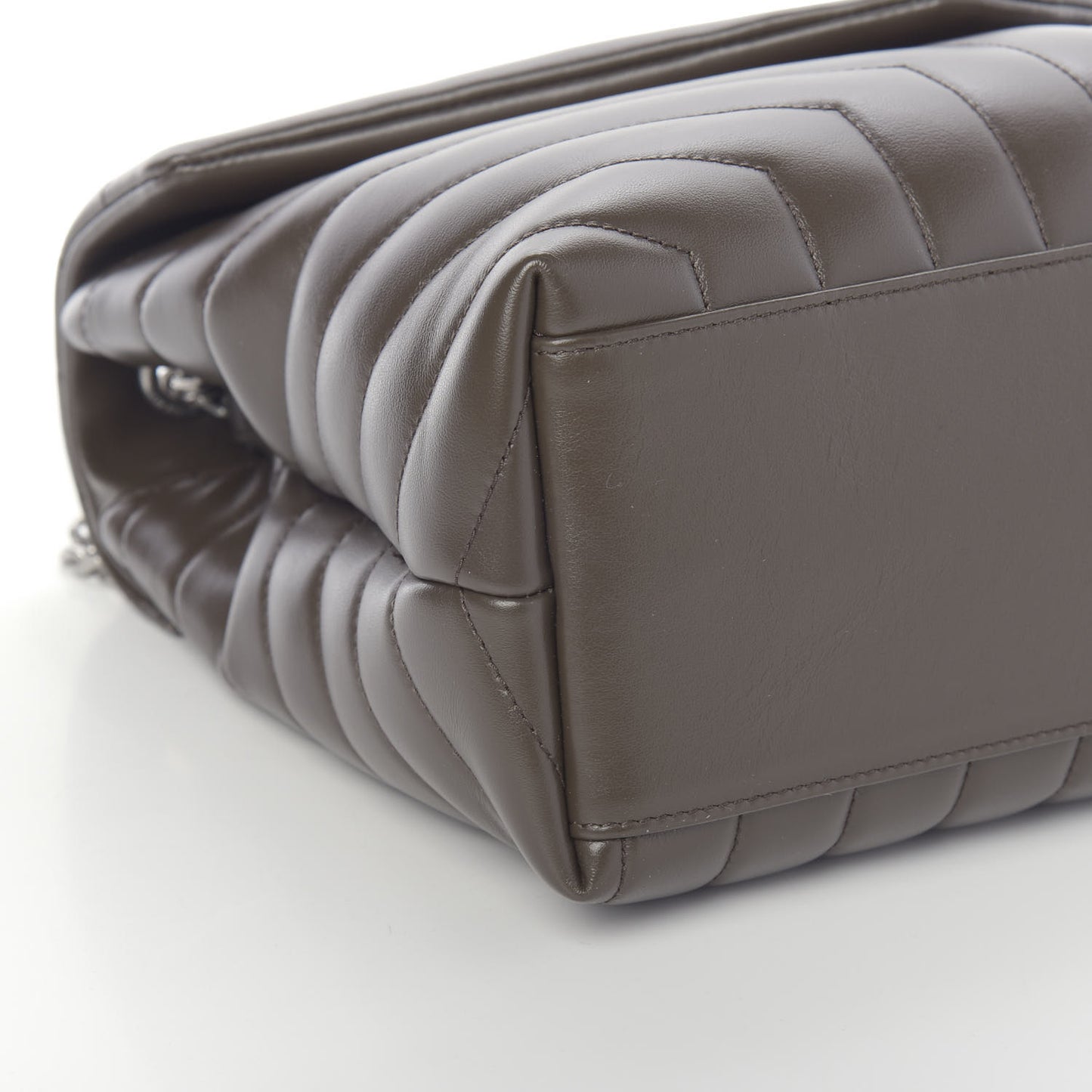 Calfskin Y Quilted Monogram Medium Loulou Chain Satchel Earth