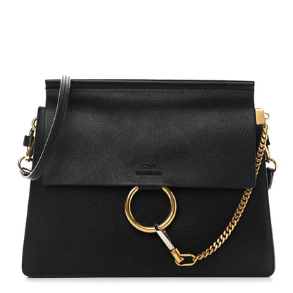 Chloe Calfskin Medium Faye Shoulder Bag Black 1 of 9