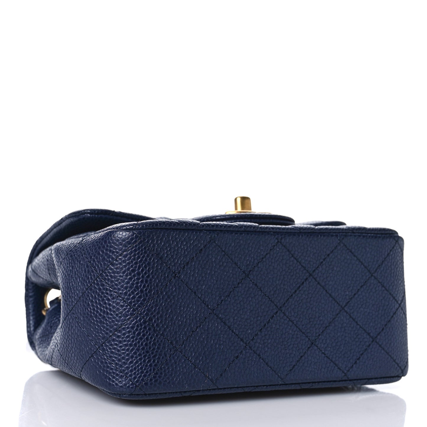 Caviar Quilted Mini Square Flap Navy