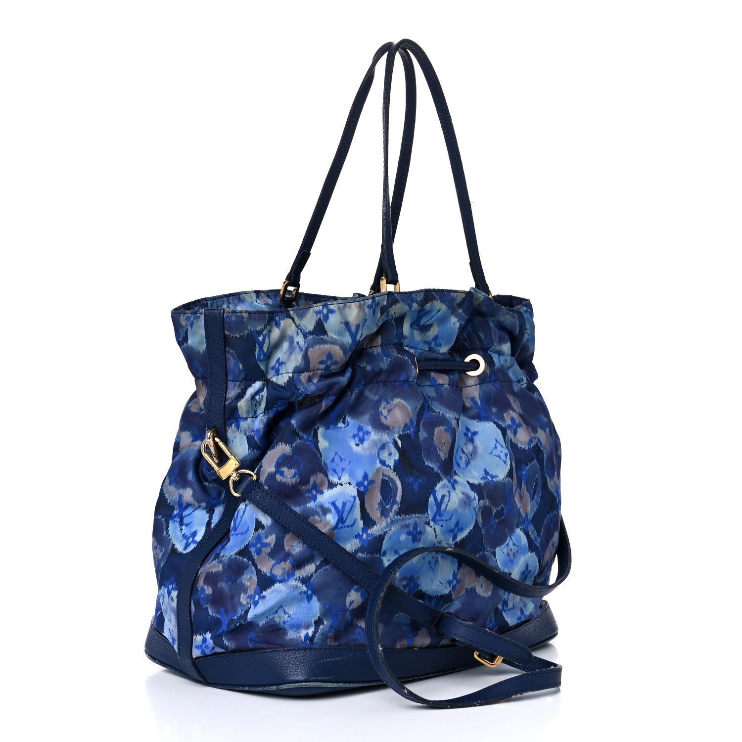 Louis Vuitton Nylon Monogram Ikat Noefull MM Grand Blue 3 of 28