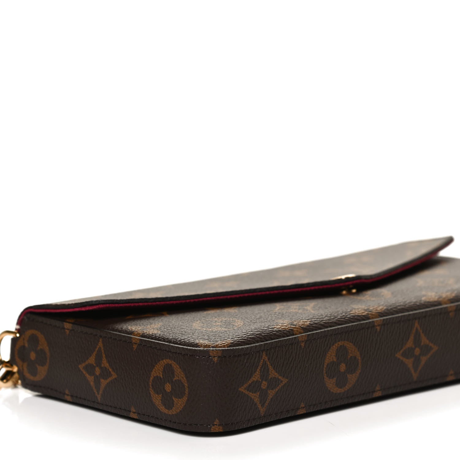 Louis Vuitton Monogram Pochette Felicie Chain Wallet Fuchsia 9 of 12