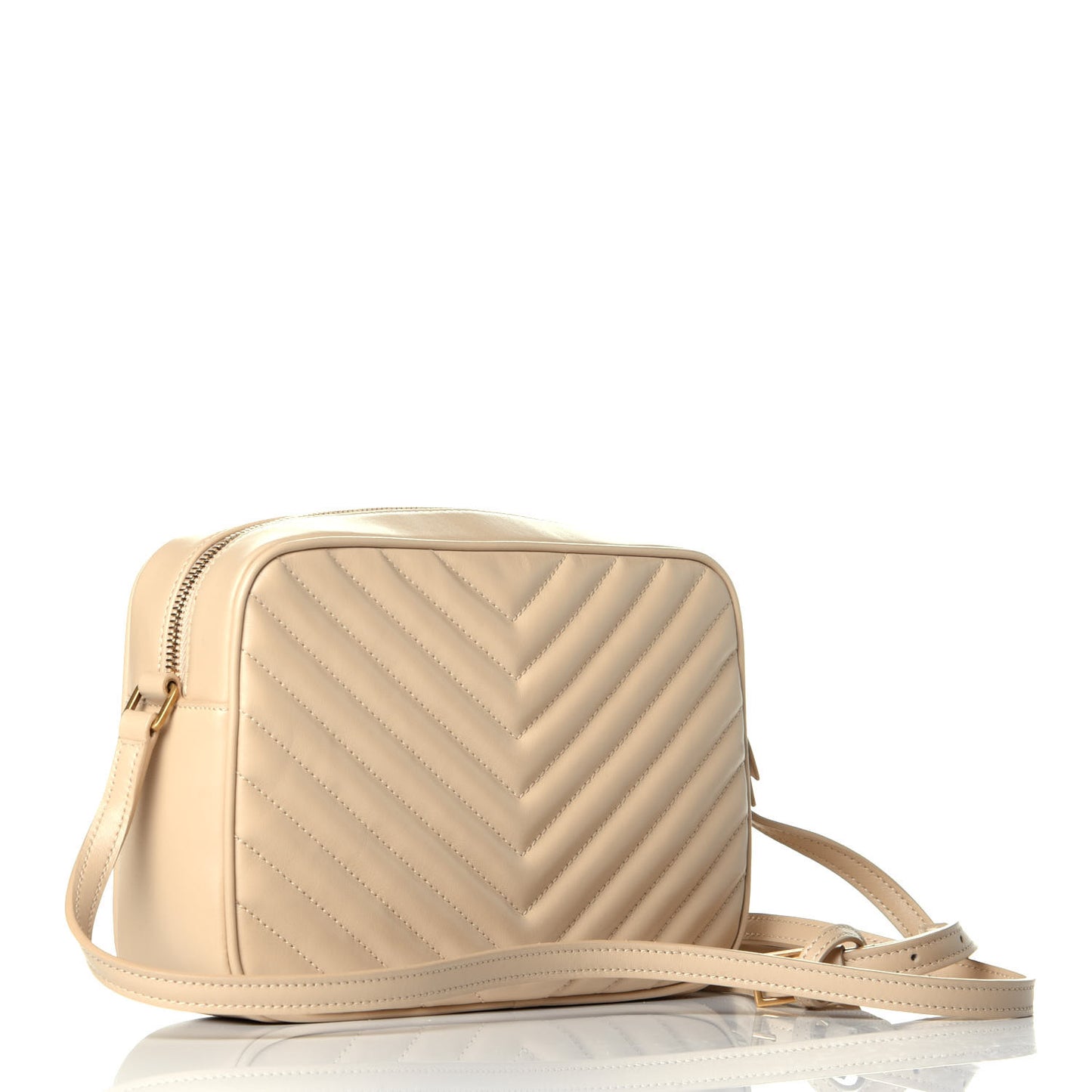 Calfskin Matelasse Monogram Lou Camera Bag Ivory Natural