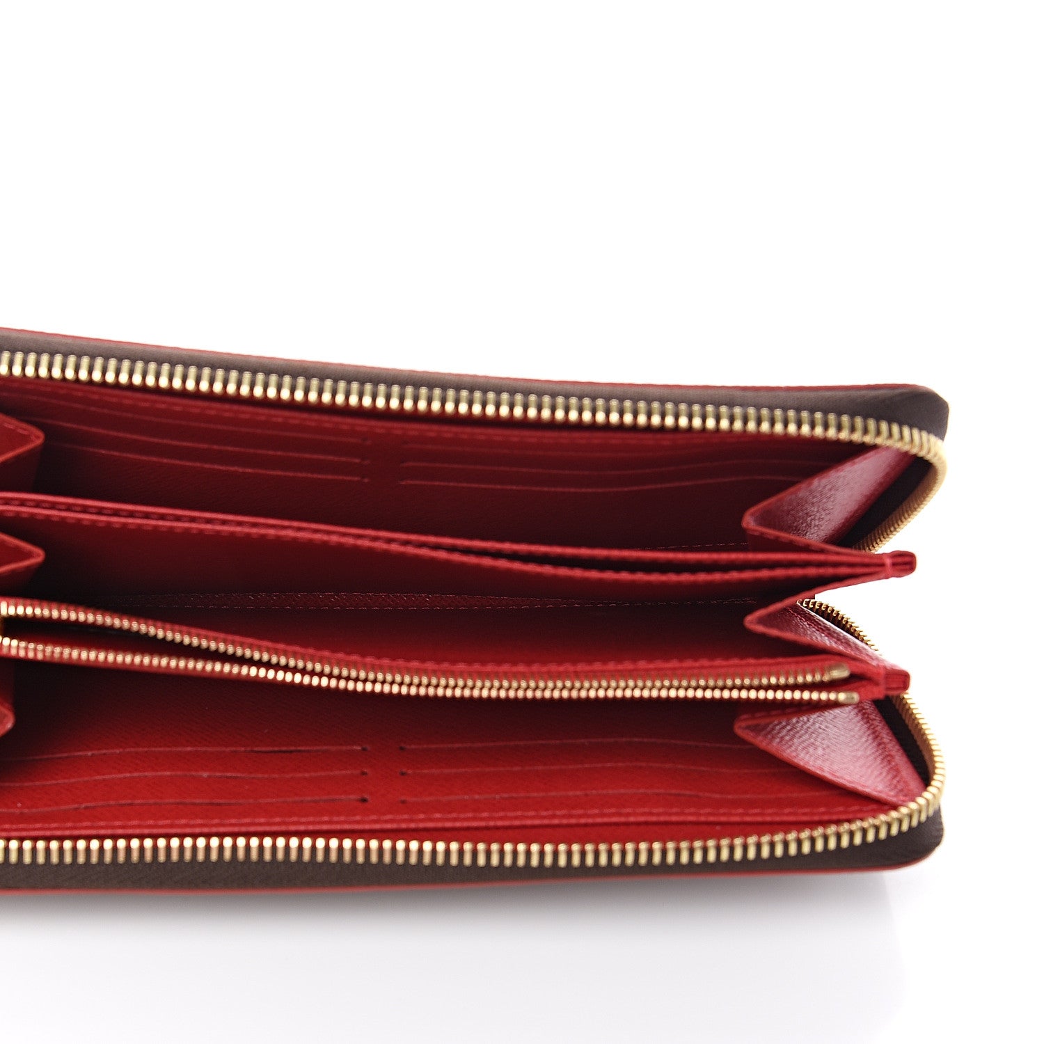 Louis Vuitton Damier Ebene Studded Zippy Wallet Cherry 4 of 8
