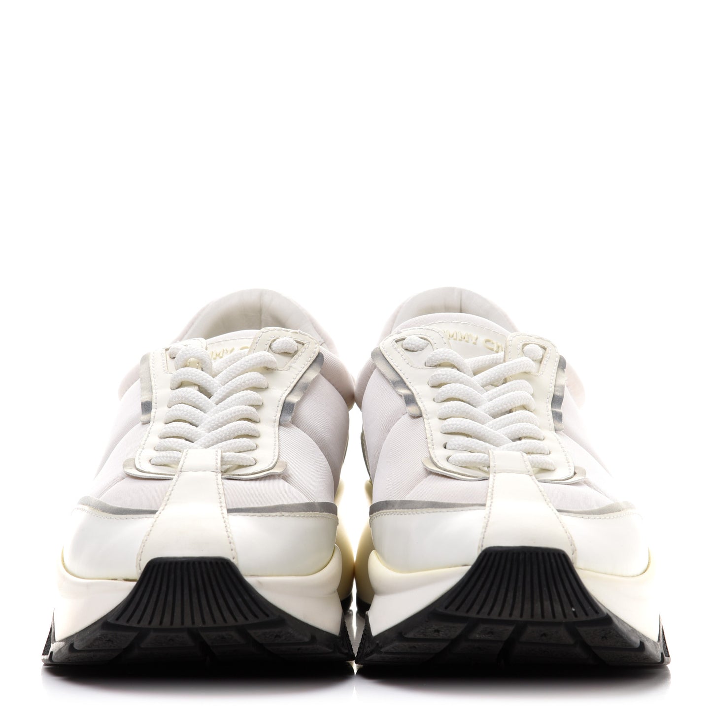 Calfskin Neoprene Raine Sneakers 39.5 White