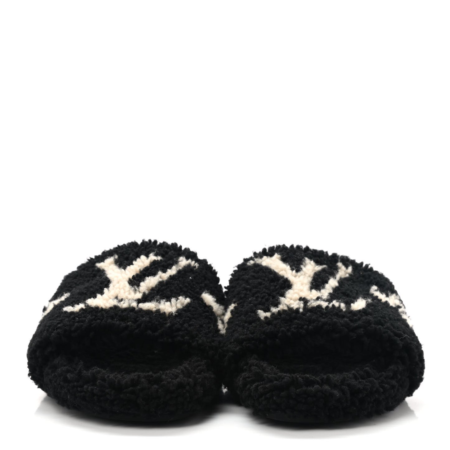 Shearling Monogram Giant Paseo Flat Comfort Mule 38.5 Black