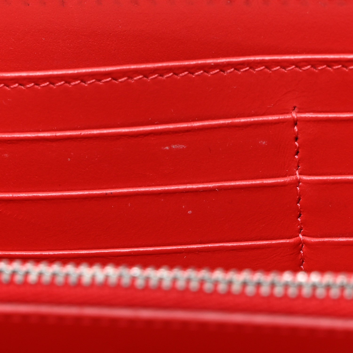 Christian Louboutin Calfskin Panettone Spiked Zip Around Wallet White 10 of 10