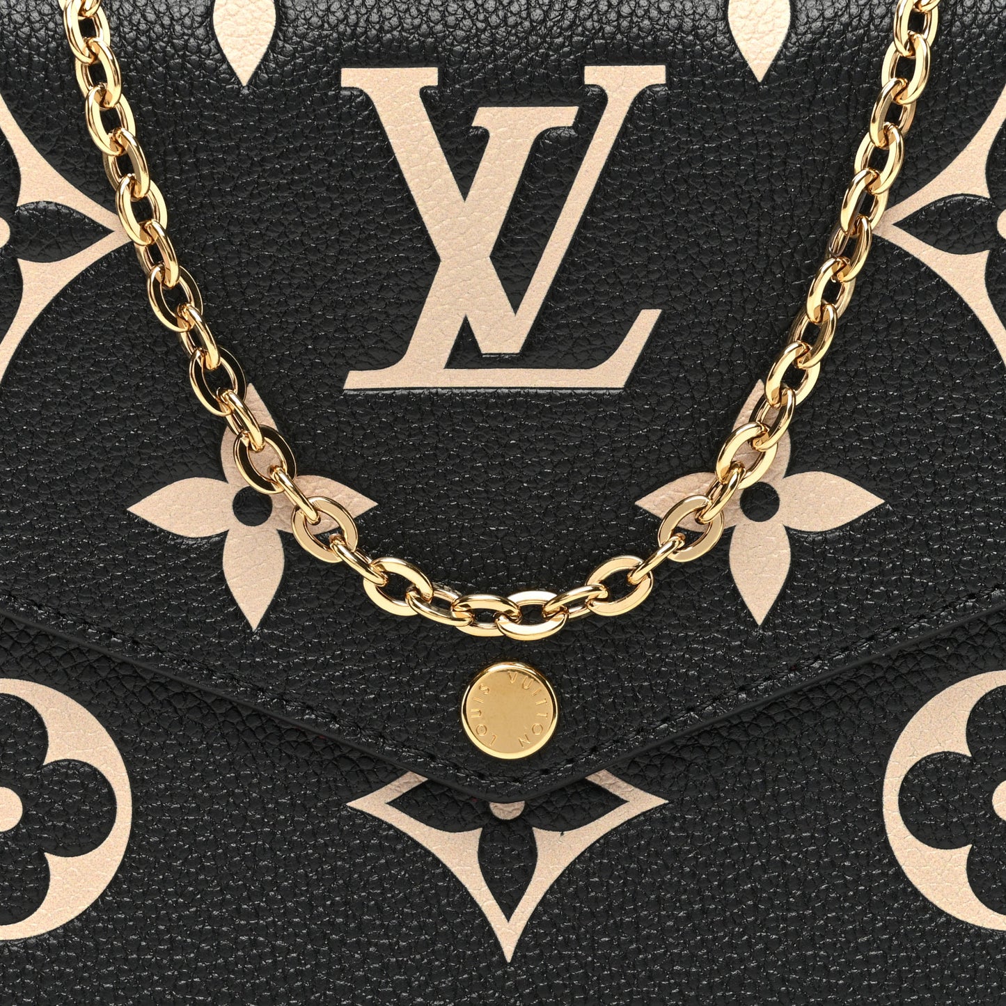 Empreinte Monogram Giant Felicie Pochette Black Beige