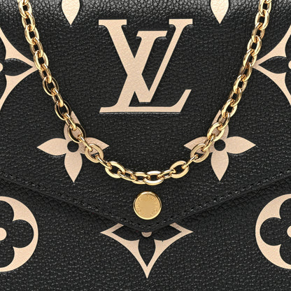 Louis Vuitton Empreinte Monogram Giant Felicie Pochette Black Beige 7 of 10