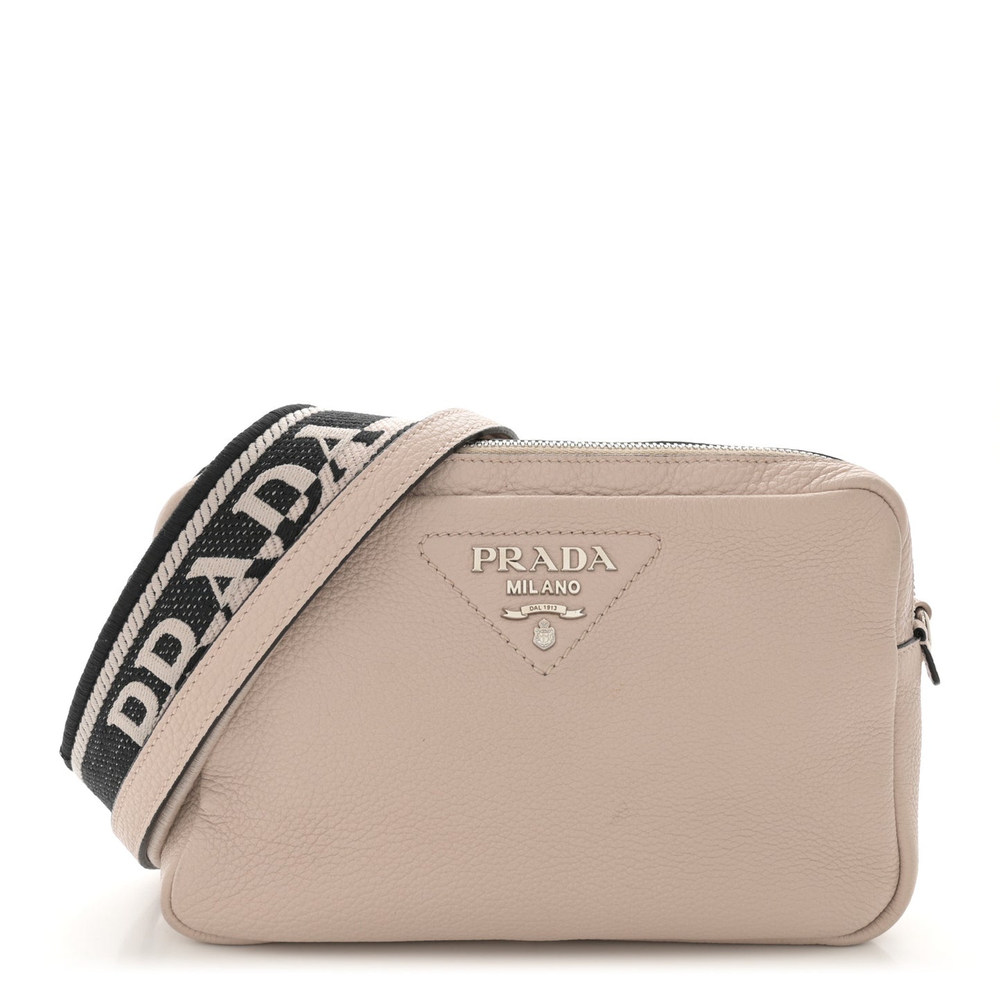 Vitello Daino Soft Medium Double Zip Shoulder Bag Ninfea