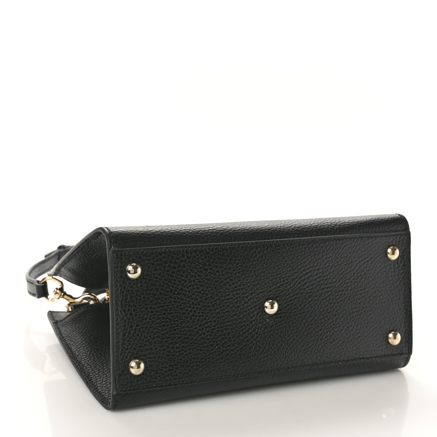 Gucci Pebbled Calfskin Medium Soho Top Handle Satchel Black 4 of 10