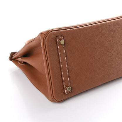 Hermes Taurillon Maurice Birkin 30 Gold 7 of 8