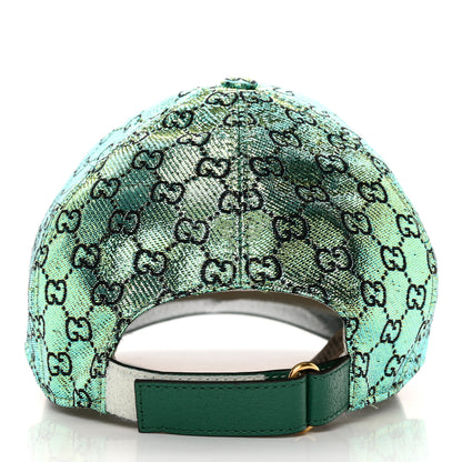 Gucci Silk Blend Jacquard Monogram Santa Barbara Baseball Hat XL Green Black Radiant 5 of 12