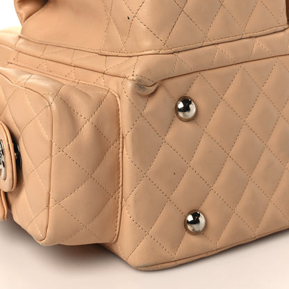 Chanel Calfskin Quilted Large Cambon Multipocket Reporter Beige Black 8 of 11