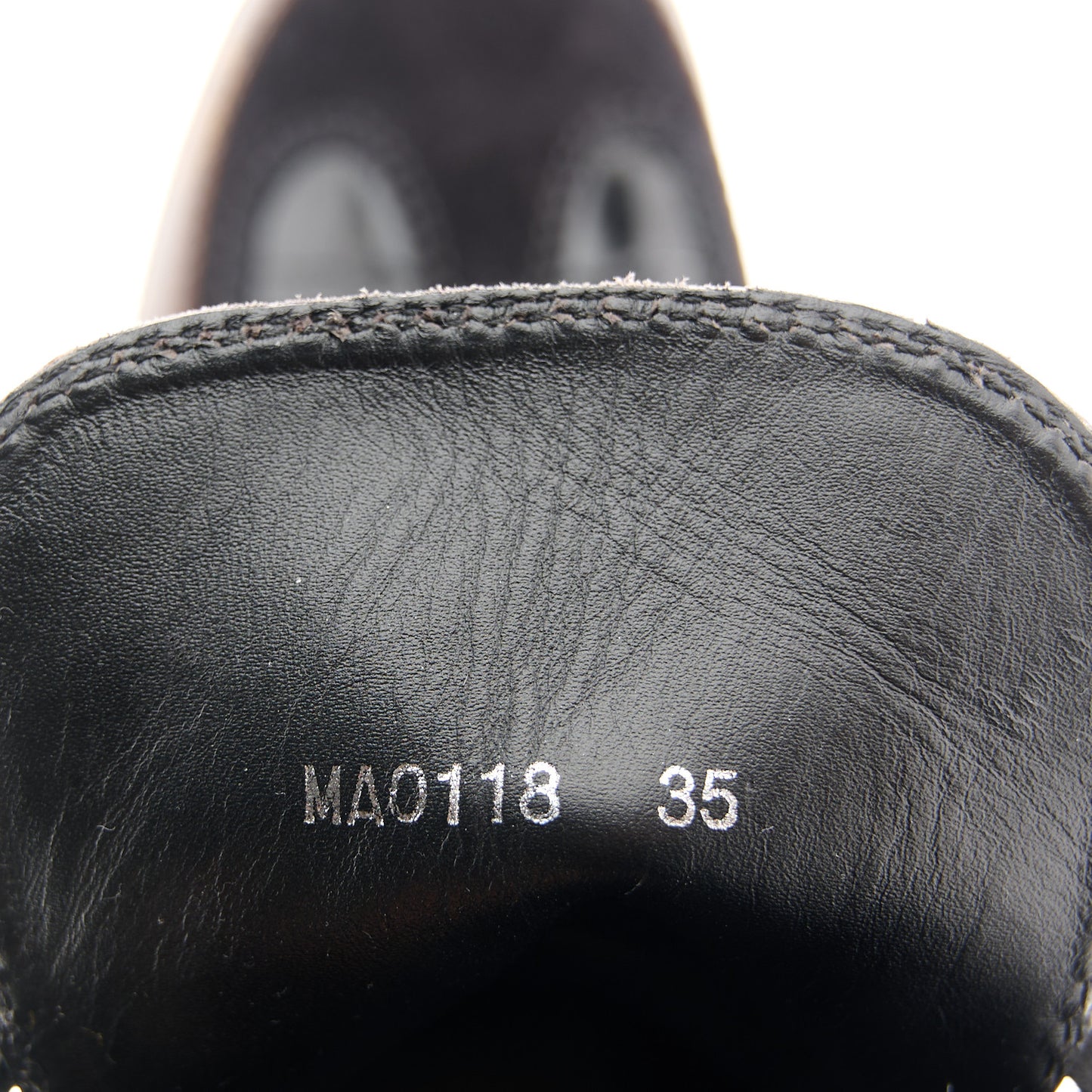 Suede Calfskin Crocodile Embossed Patent Monogram Laureate Platform Desert Boots 35 Black