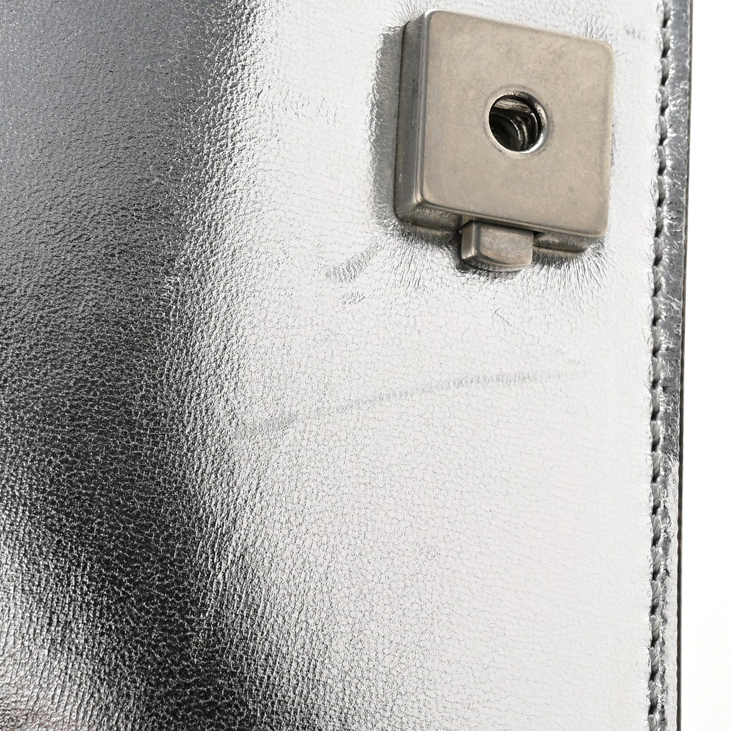 Metallic Calfskin Crystal Mini Dionysus Shoulder Bag Silver