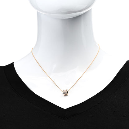 Bulgari 18K Rose Gold Diamond Small B.Zero1 Pave Pendant Necklace 2 of 7