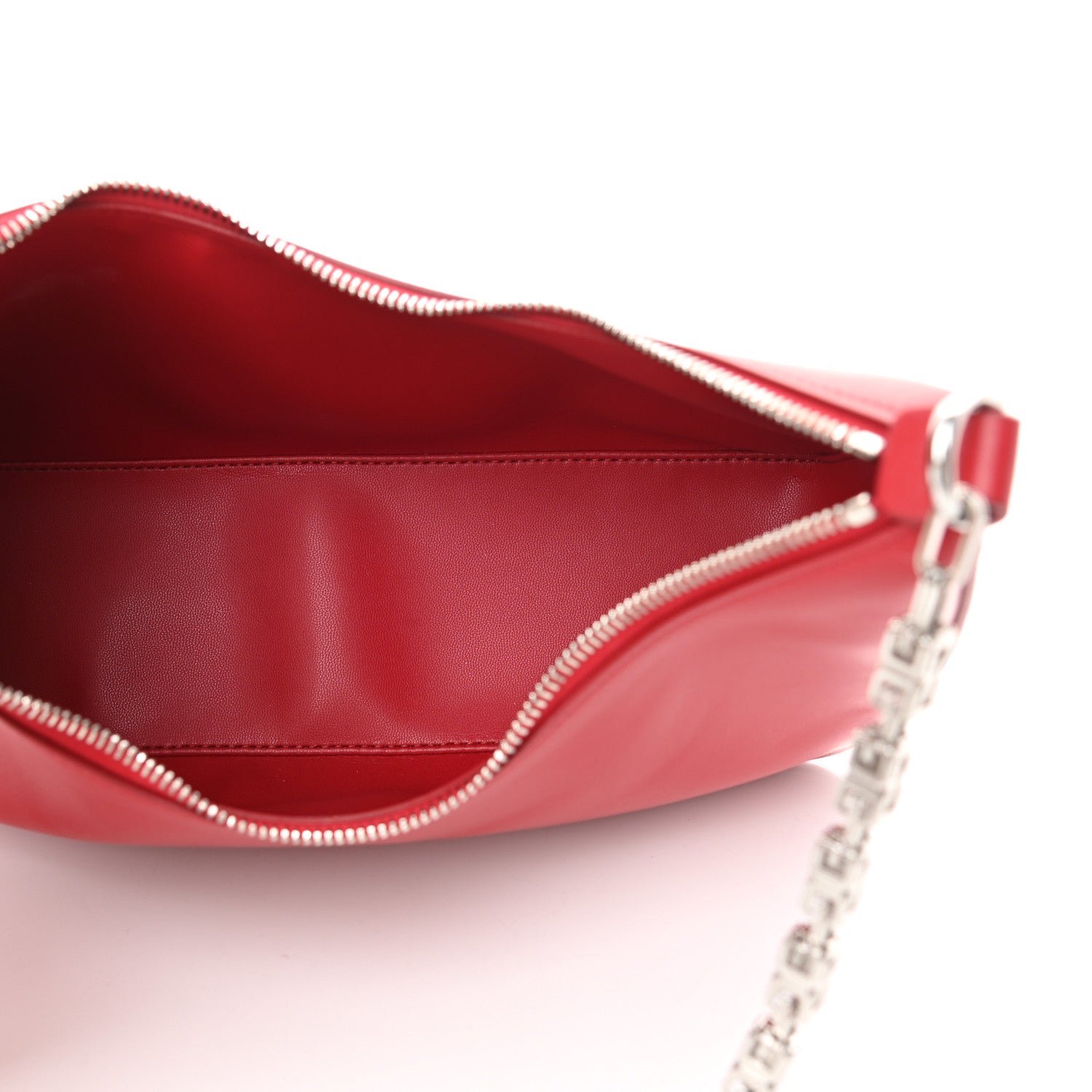 Givenchy Smooth Calfskin Small Moon Cut Out Shoulder Bag Dark Red 4 of 10