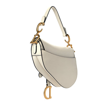Christian Dior Grained Calfskin Mini Saddle Bag White 2 of 10