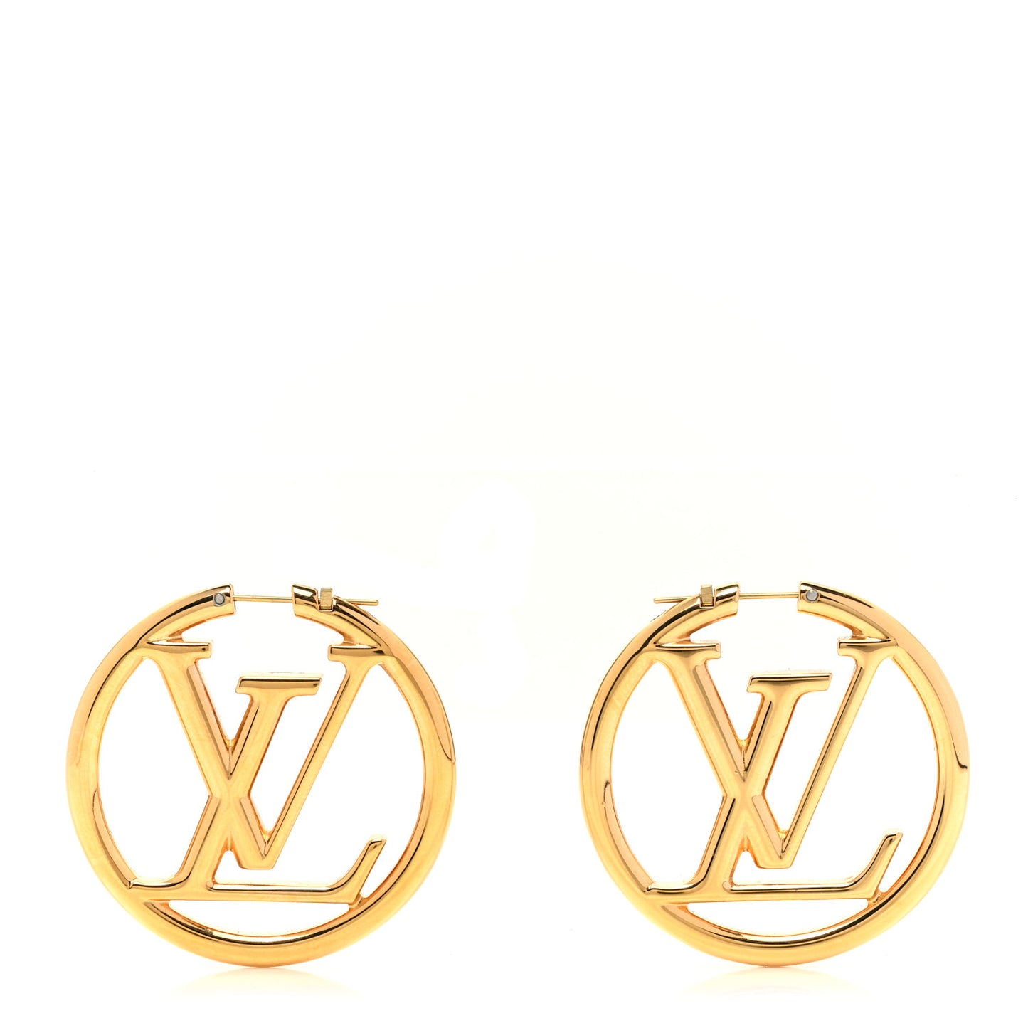 Metal Louise Hoop Earrings Gold