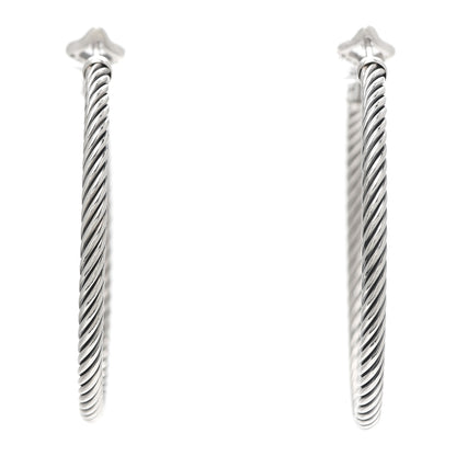 David Yurman Sterling Silver Large Cable Classics Hoop Earrings 1 of 5