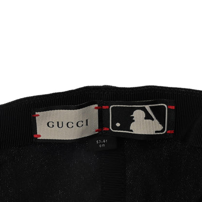 Gucci X MLB Cotton NY Yankees Baseball Hat 57-61 Black 7 of 9