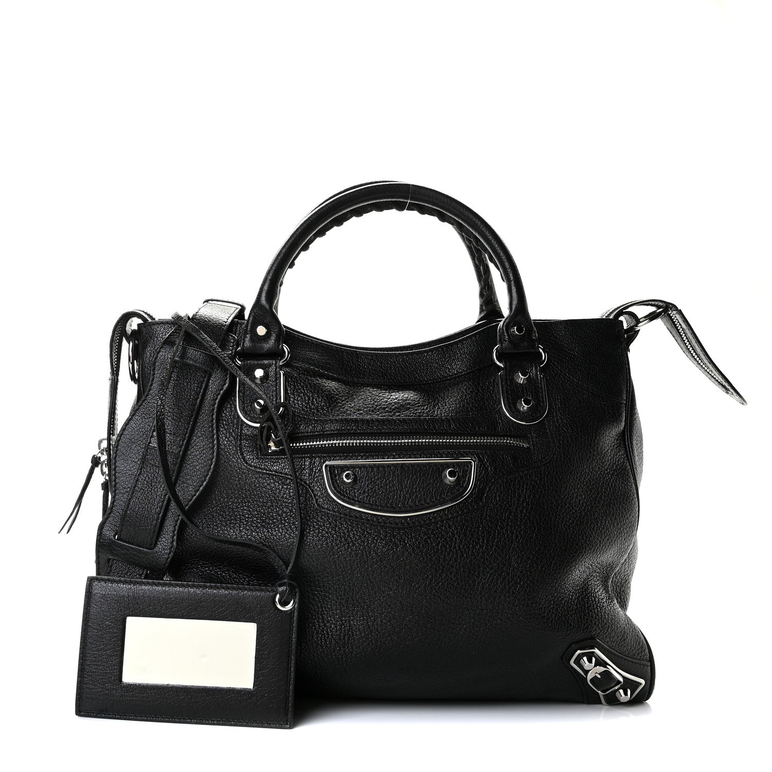 Balenciaga Chevre Silver Metallic Edge Hardware Velo Black 1 of 11