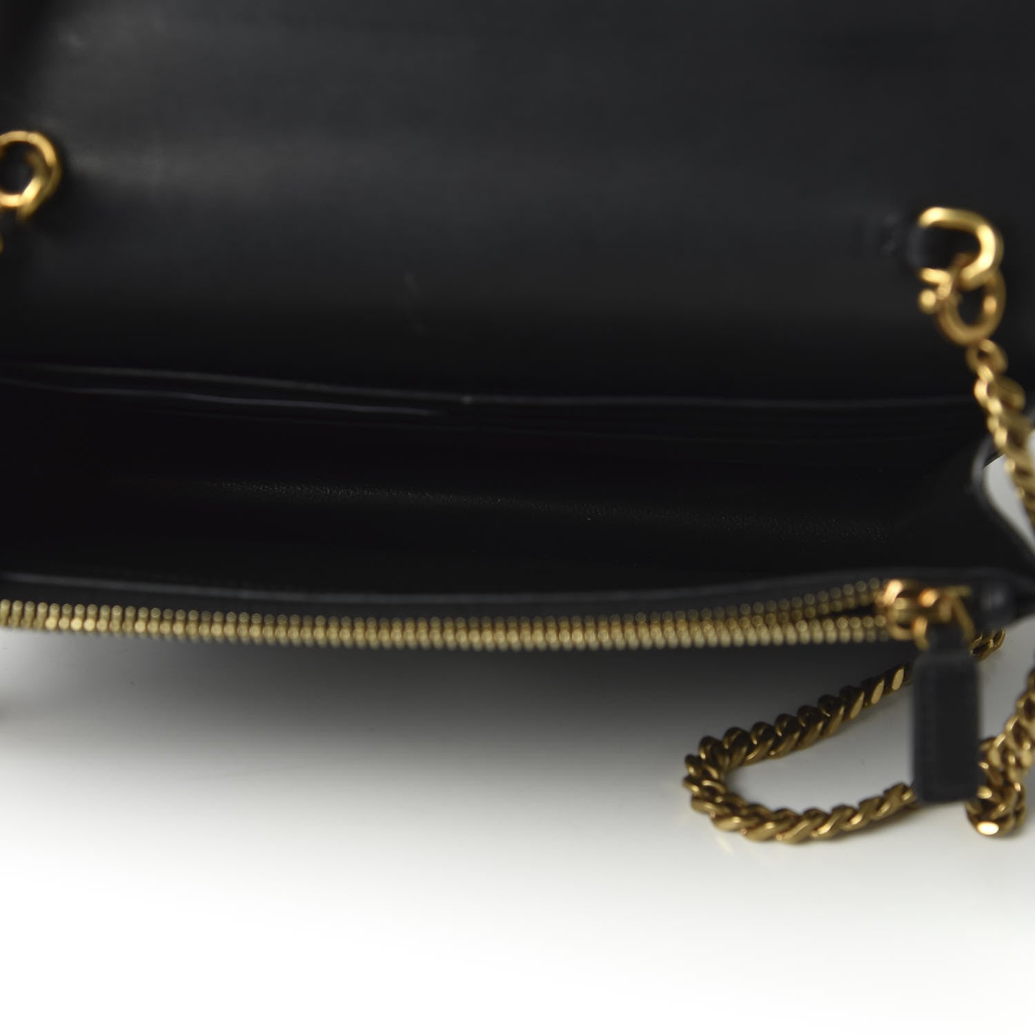 Saint Laurent Pony Hair Leopard Print Classic Monogram Kate Tassel Chain Wallet Black 5 of 9