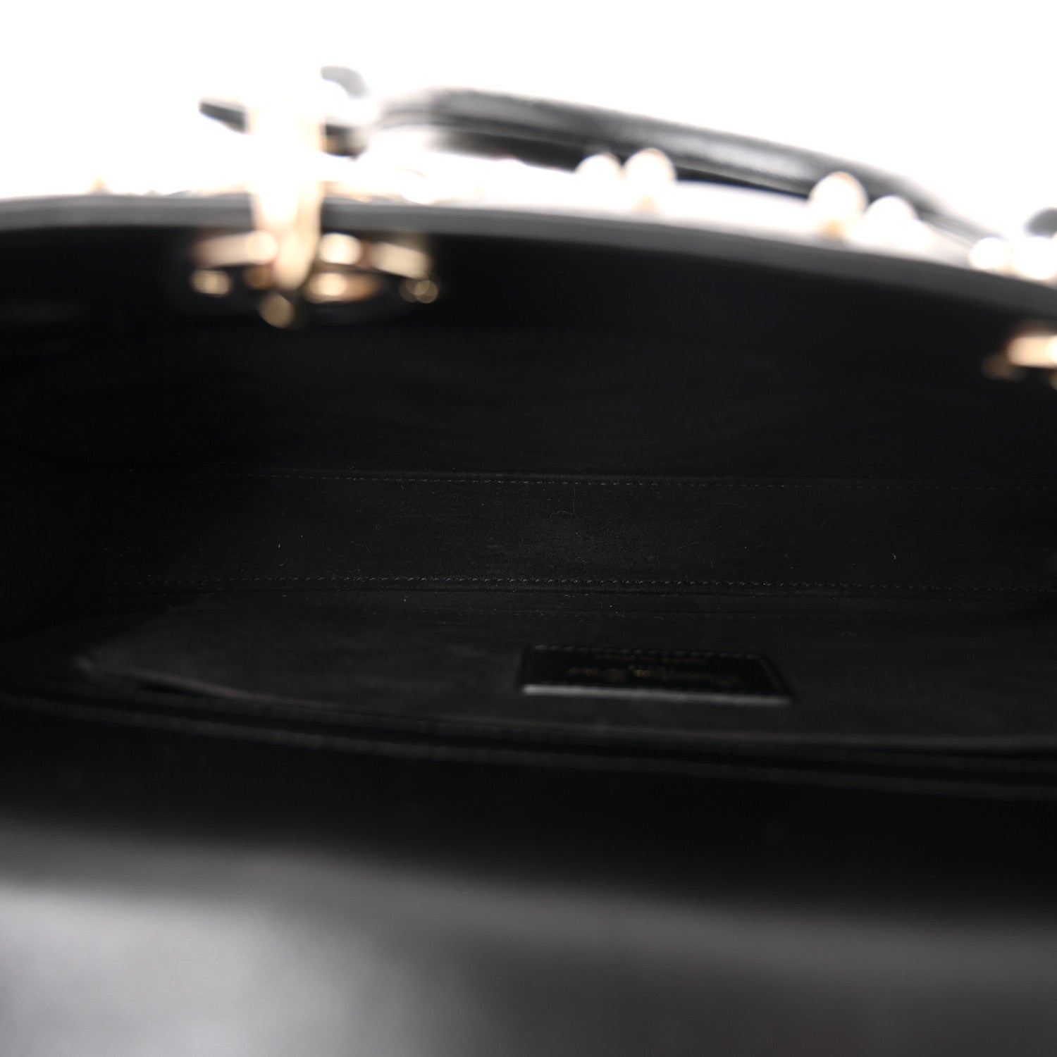 Christian Dior Lambskin Cannage Pearl Studded Small Lady D-Joy Black 5 of 10