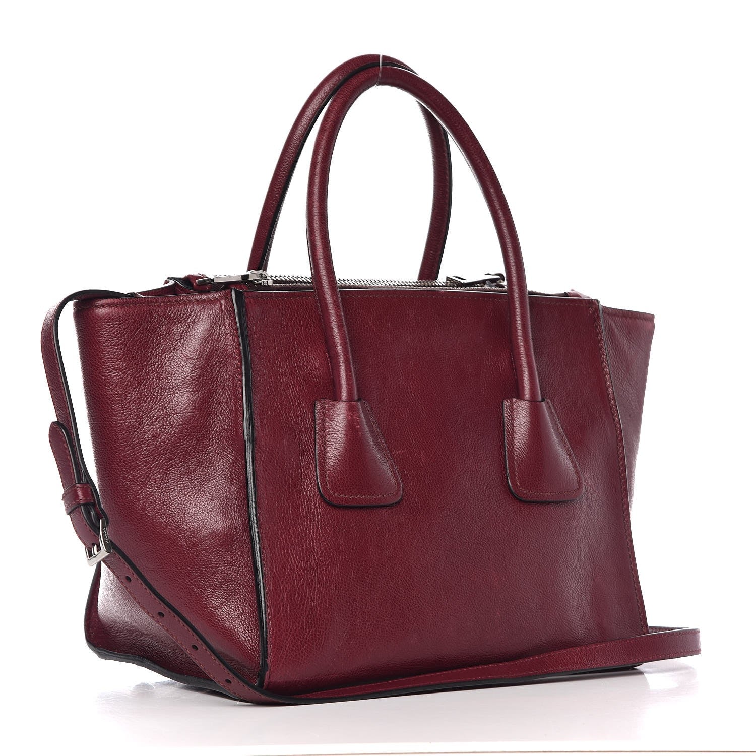 Prada Glace Calf Twin Pocket Tote Ametista 4 of 16