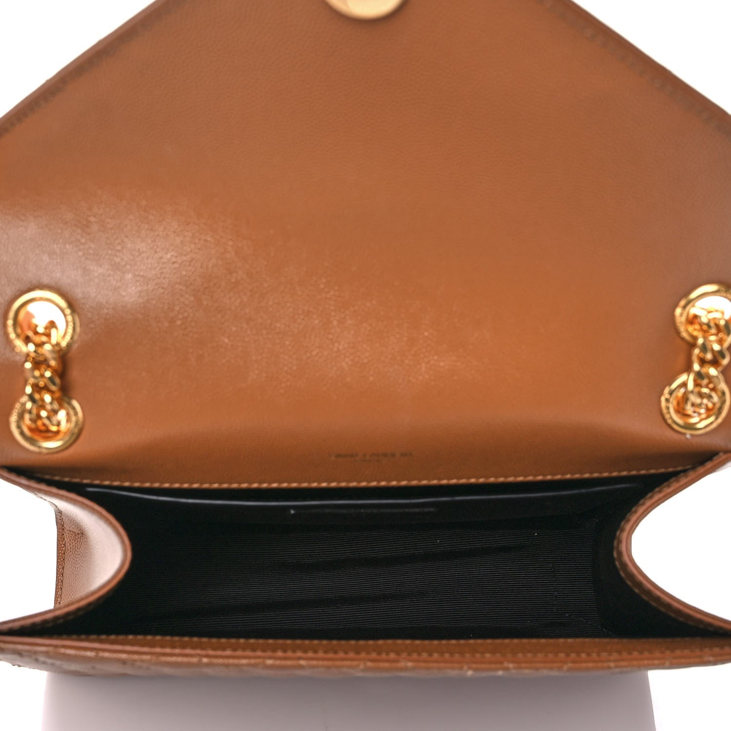 Saint Laurent Grain De Poudre Textured Mixed Matelasse Triquilt Medium Monogram Satchel Tan 5 of 10