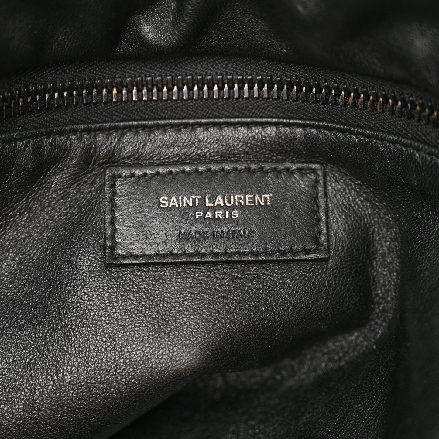 Lambskin Wide Puffer Tote Black