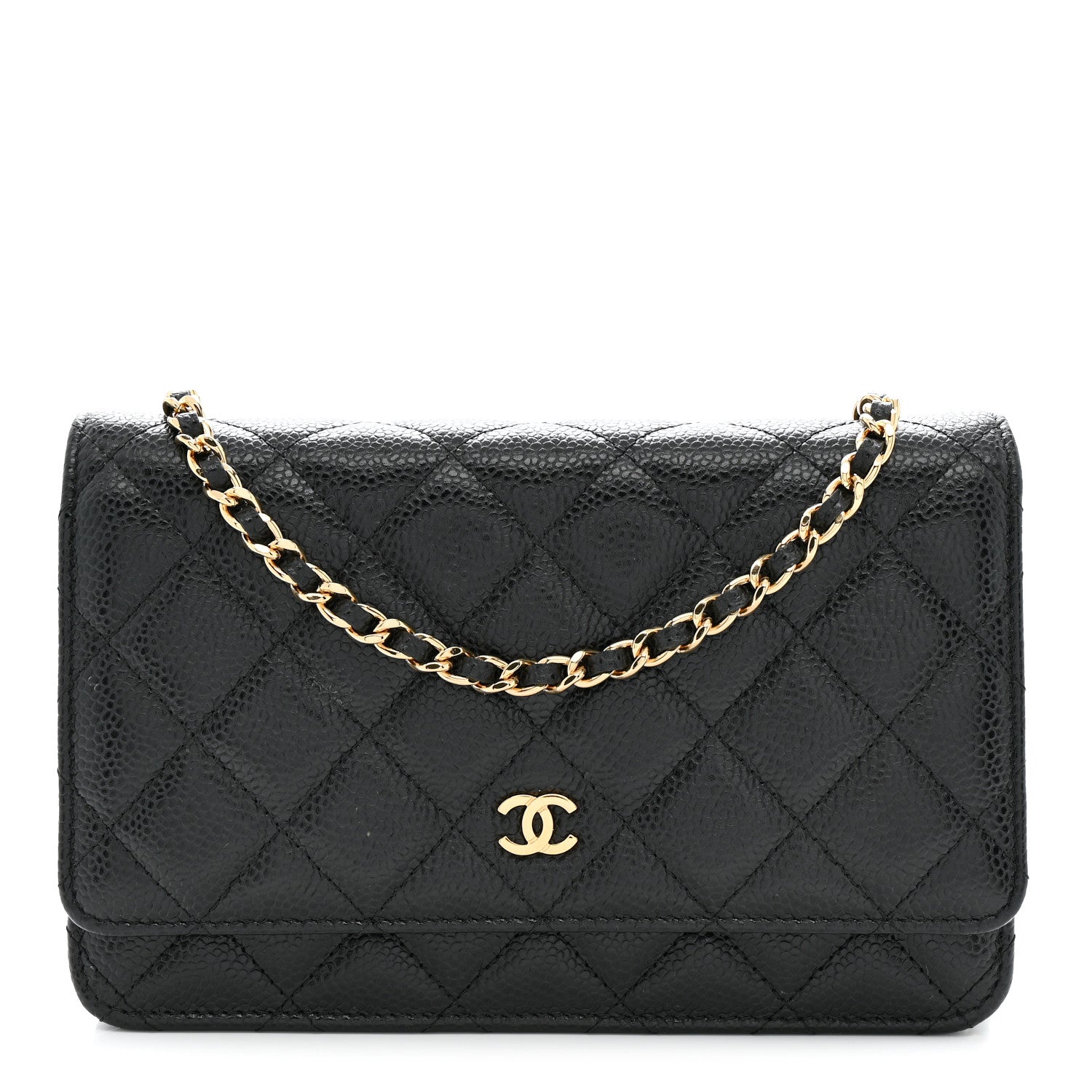Chanel Caviar Quilted Wallet on Chain WOC Black 1 of 13