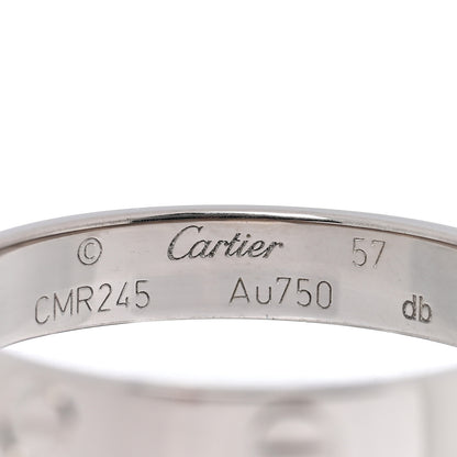 Cartier 18K White Gold 3.5mm LOVE Wedding Band Ring 57 8 4 of 6