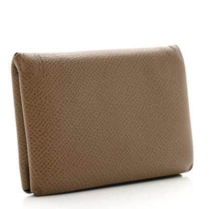 Hermes Epsom Calvi Card Case Etoupe 3 of 9