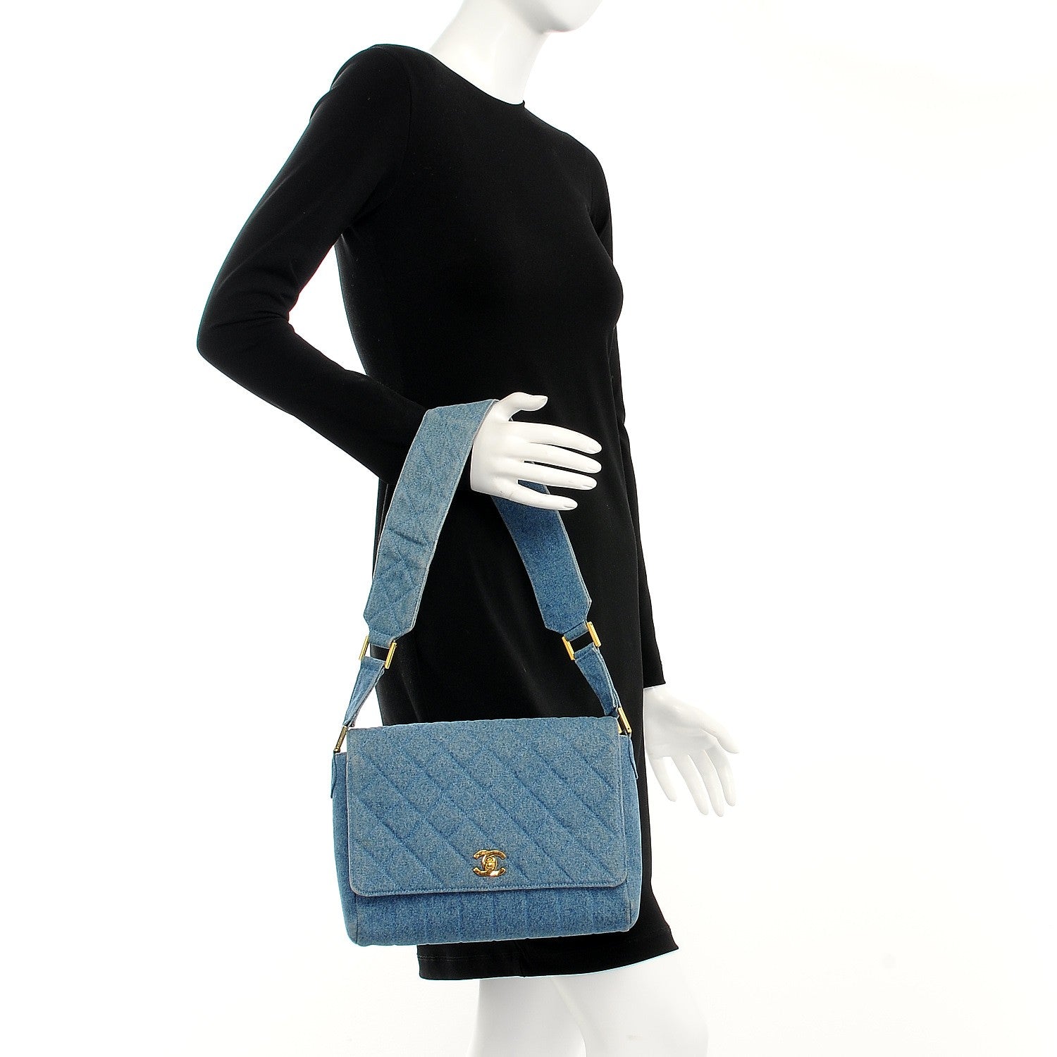 Chanel Denim Quilted Flap Blue 2 of 10