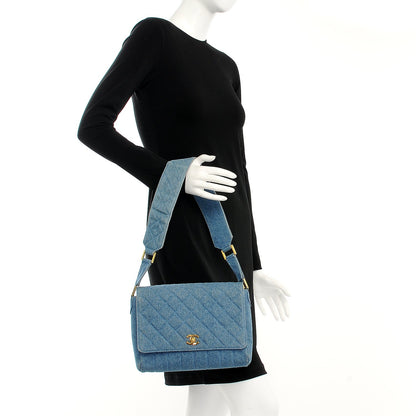 Chanel Denim Quilted Flap Blue 2 of 10