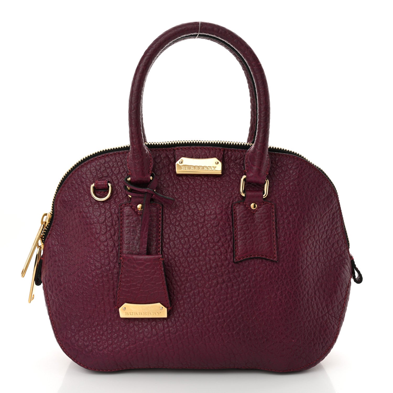 Burberry Heritage Grain Small Orchard Bowling Bag Damson Magenta 1 of 10