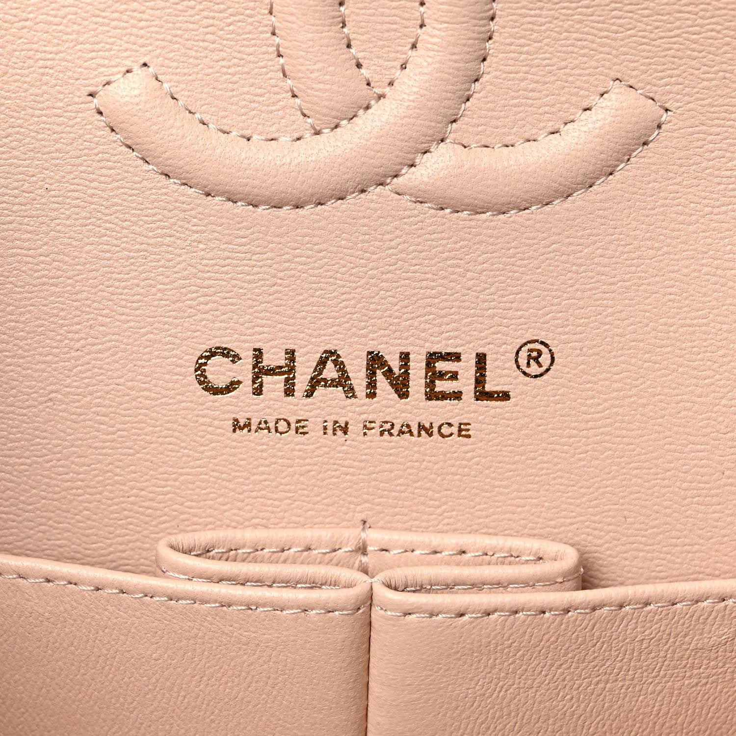 Chanel Caviar Chevron Quilted Small Double Flap Beige 6 of 11
