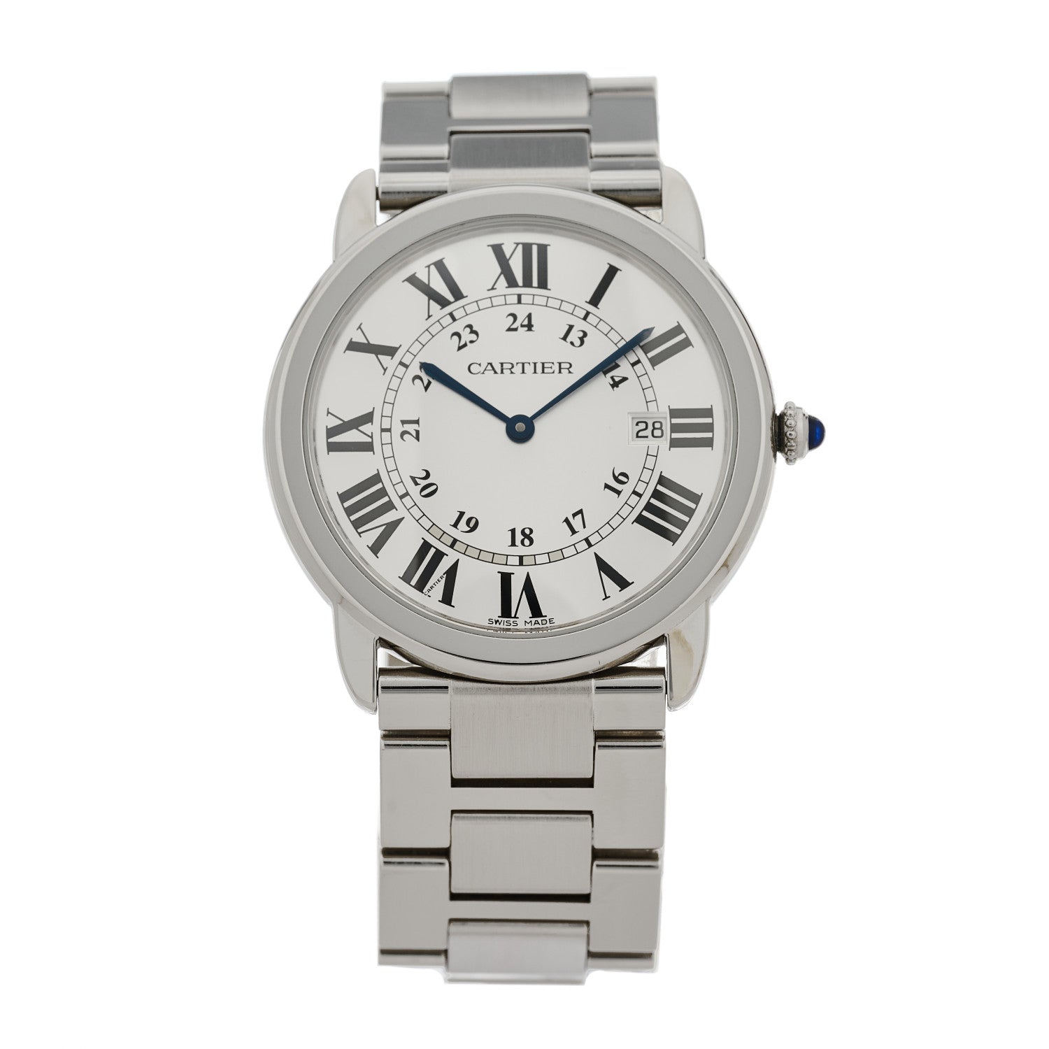 Cartier Stainless Steel 36mm Ronde Solo Quartz Watch 1 of 4