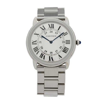 Cartier Stainless Steel 36mm Ronde Solo Quartz Watch 1 of 4