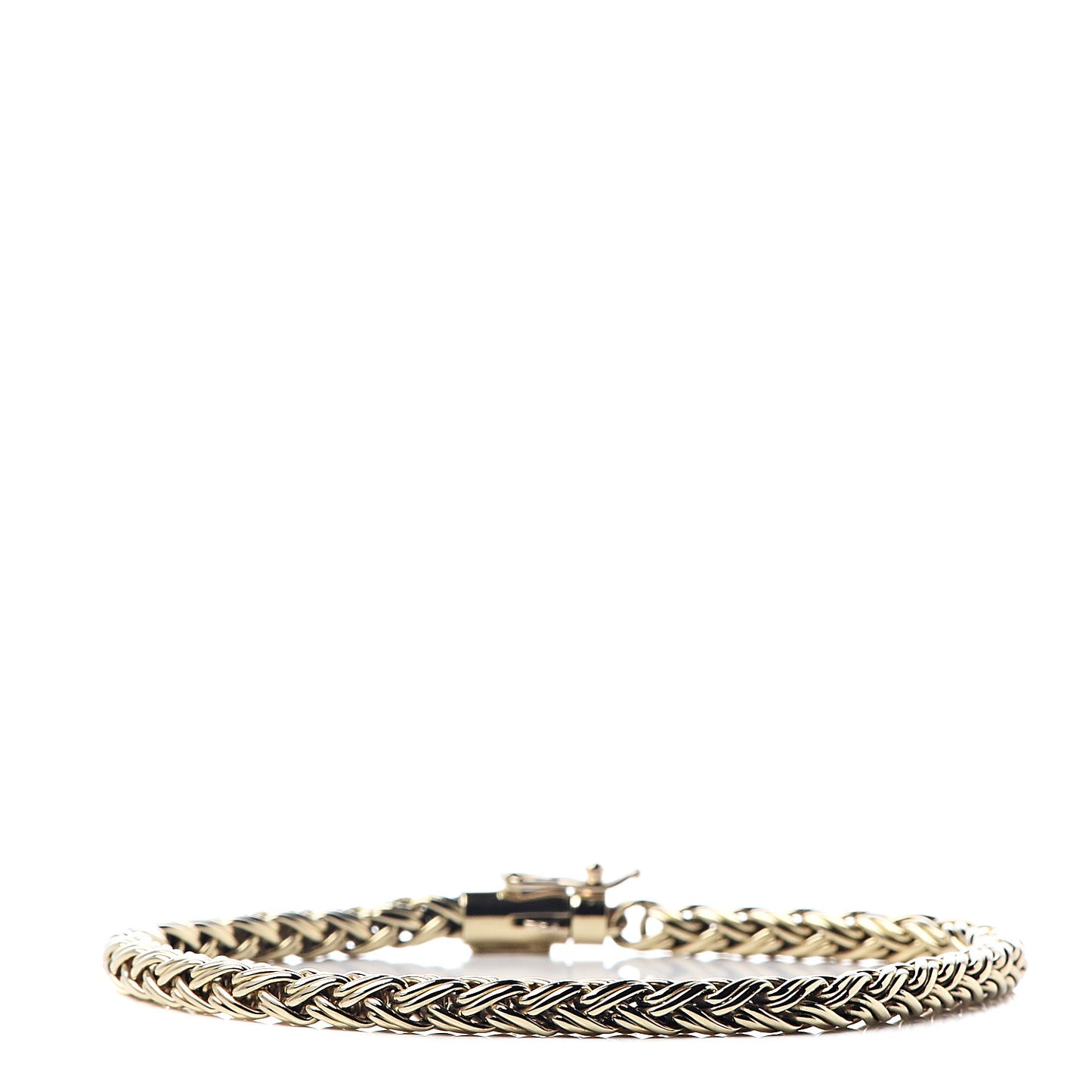 18K Yellow Gold Russian Braid Chain Bracelet