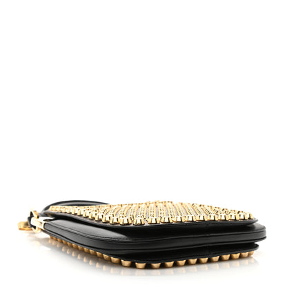 Prada City Calfskin Lucer Studded Small Margit Bag Black Roccia 4 of 8