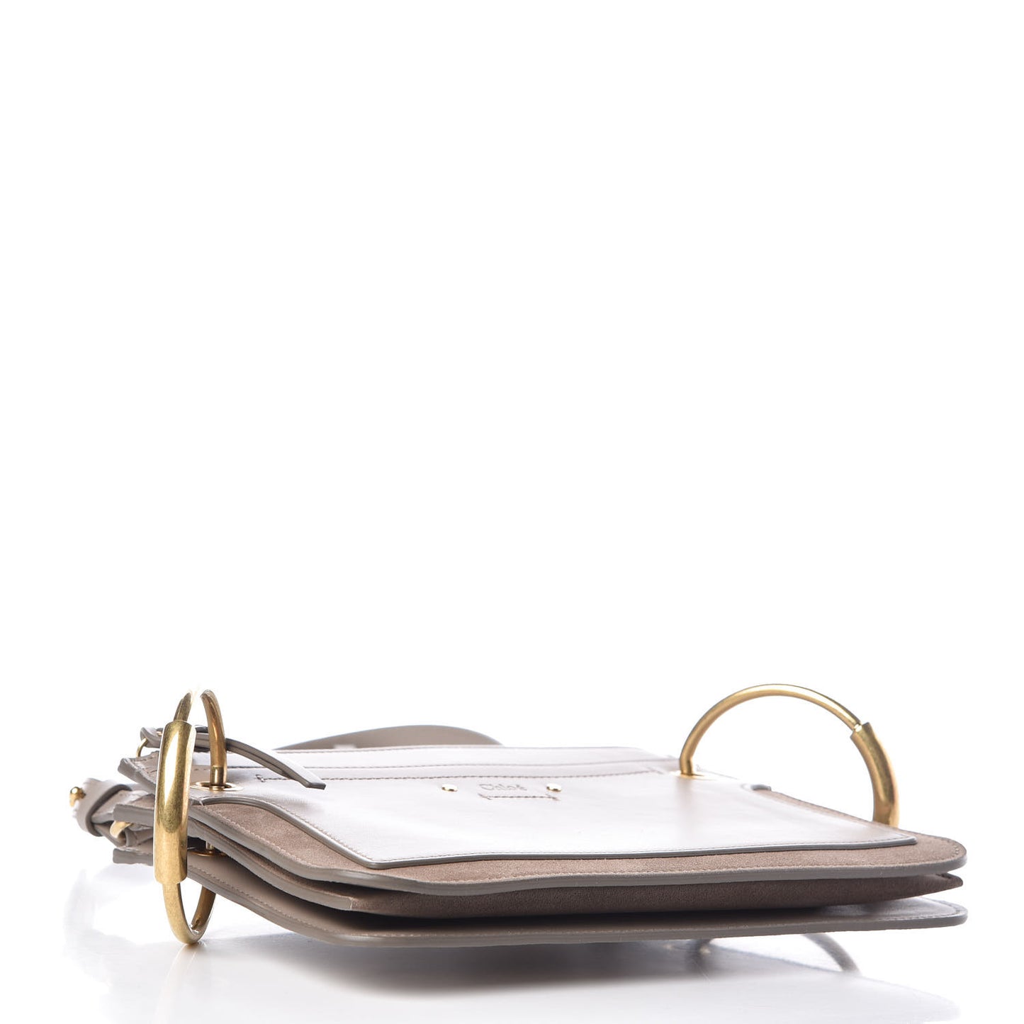 Calfskin Suede Small Roy Bag Motty Grey