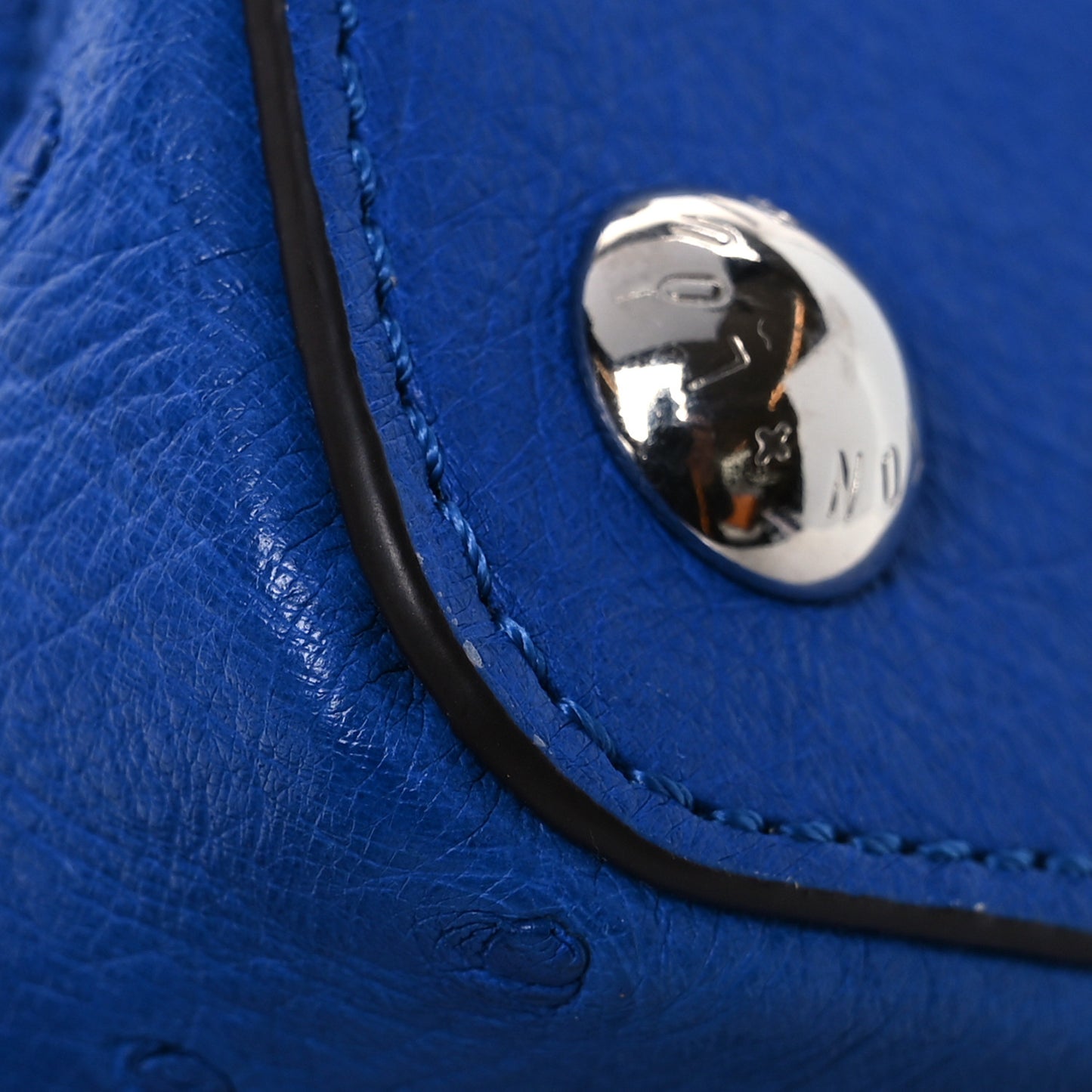 Ostrich Capucines BB Saphir