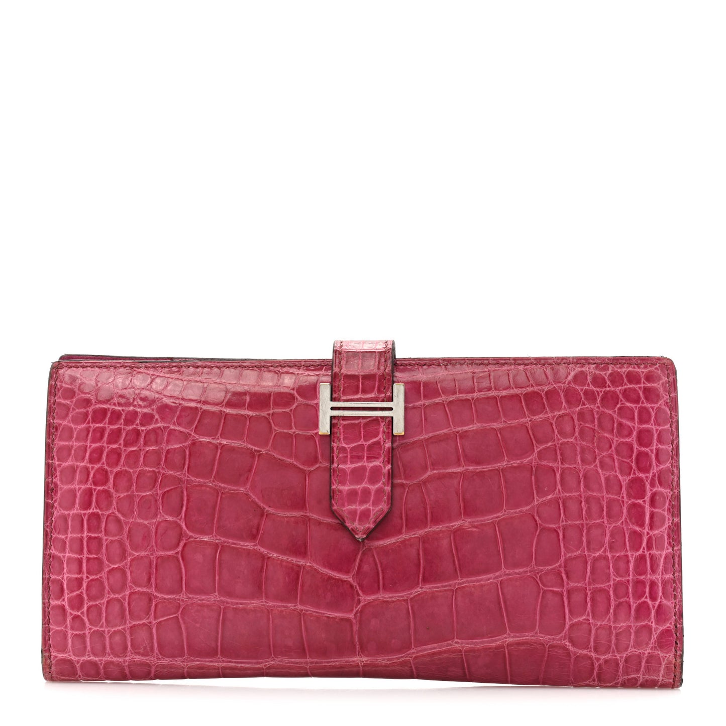 Shiny Alligator Bearn Wallet Rose Scheherazade