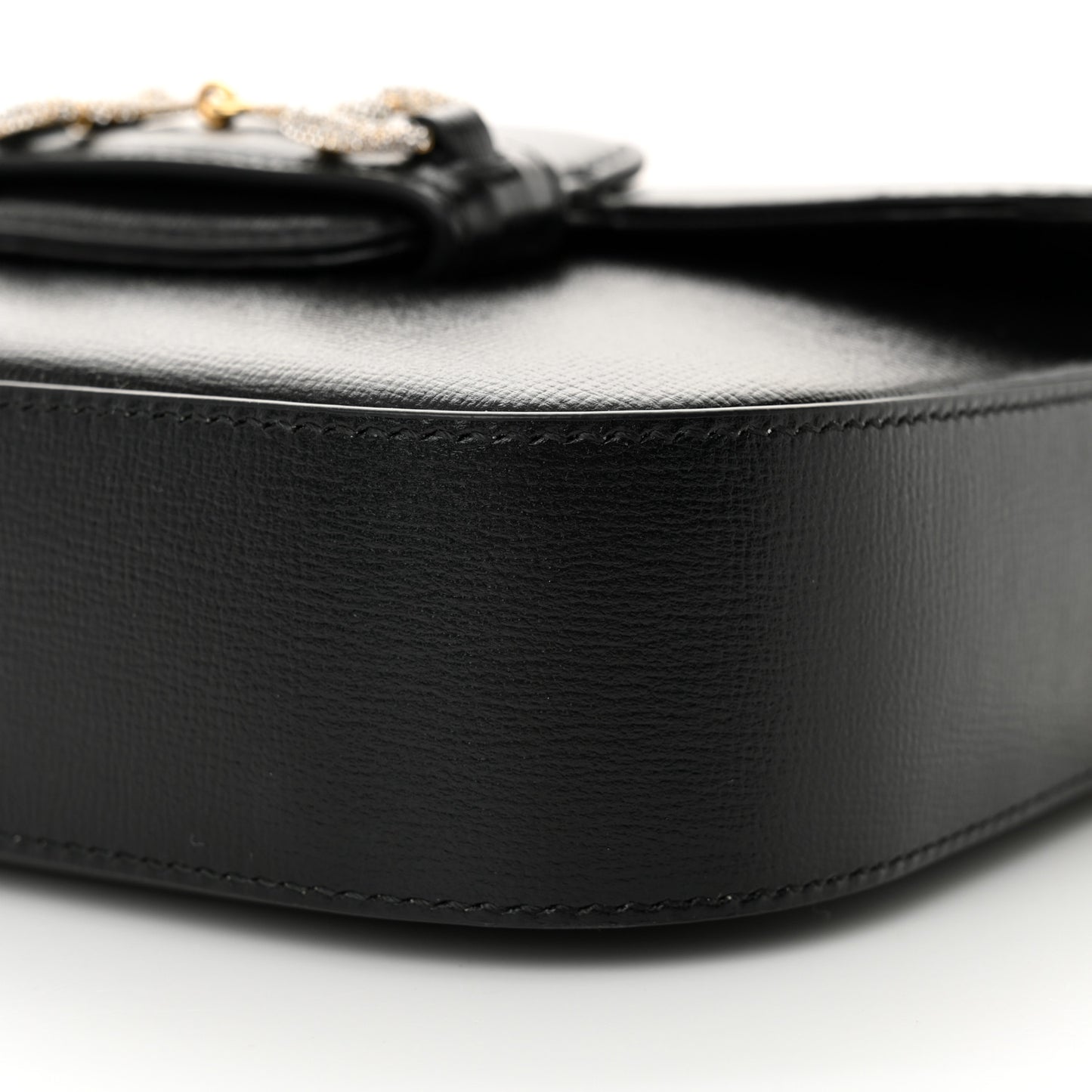 Azalea Calfskin Mini Crystal Horsebit 1955 Shoulder Bag Black