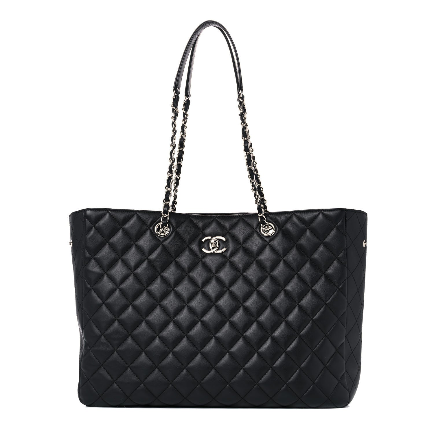 Chanel Calfskin Quilted Large Classic Shopping Tote Black 1 of 12