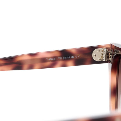 Celine Acetate Flat Top Bold 3 Dots Sunglasses CL40256I Dark Havana 5 of 9